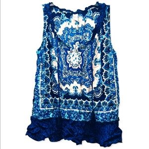 Boho top •Bila Tank Tunic Top • Women Size Large